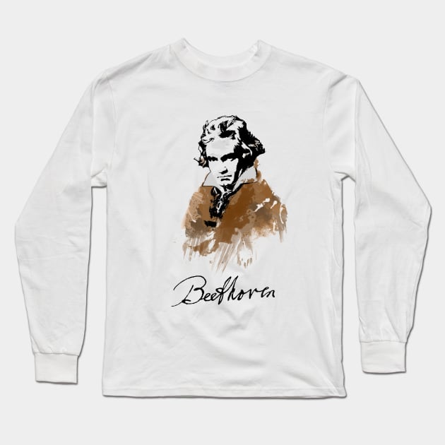 Beethoven Long Sleeve T-Shirt by vivalarevolucio